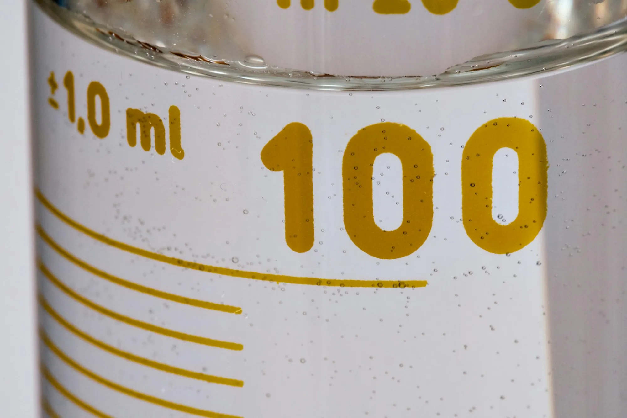 Water testing and analysis in Laguna Hills Clear water in a laboratory measuring cylinder